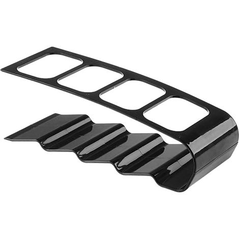 Support de télécommande à 4 compartiments en plastique, facile d'accès, pour accessoires TV et multimédias, noir. (1/5)