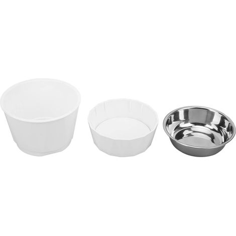 Bac pour Chats en Acier Inoxydable Anti-Glissement, Double Bol Élevé pour Nourriture et Eau - Chien et Chat (1/5)
