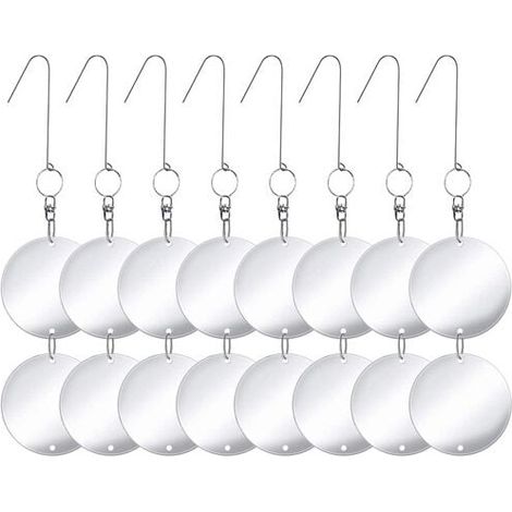 Pack of bird deterrent discs made of stainless steel, double-sided, reflective, CD, bird deterrent, pigeons, gulls, swallows, sparrows, thrushes, starlings, blackbirds, YMYNY