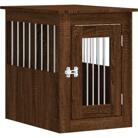 Meuble de cage pour chiens chêne marron 45x62x59 cm