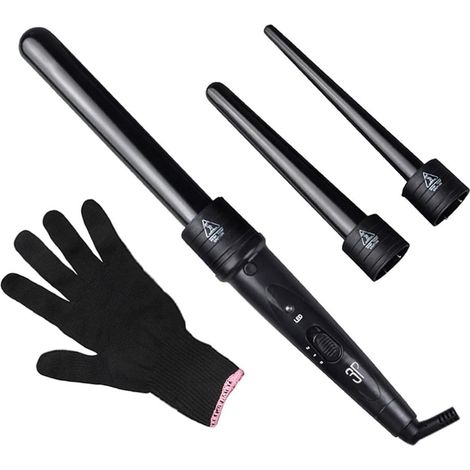 3 in 1 Curling Iron with LED Ceramic Curling Iron with Glove (EU Plug) (1/5)