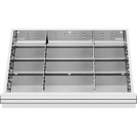 STIER Schubladeneinteilung Metalleinteilung BLH 200-300 mm Innenmaß 600x450 mm 12 Fächer 6 x TW 175 (1/4)