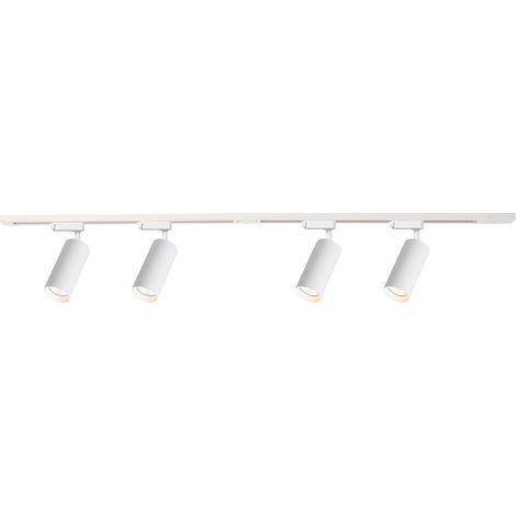 Kit rail 1 phase en saillie blanc 1,5 m 4 spots GU10 10 W MICA Milagro (1/5)