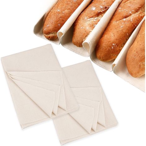 Backtuch, fermentiertes Tuch, Baguette, professionelles Antihaft-Backblech, Baguette-Backtuch, fermentierter Teig, 2 Stück (36x45) (1/5)