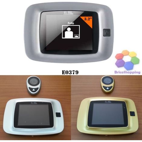 Spioncino Digitale Vitel 3.2" E0379 Elettronico Registra Foto Campanello Oro (1/2)