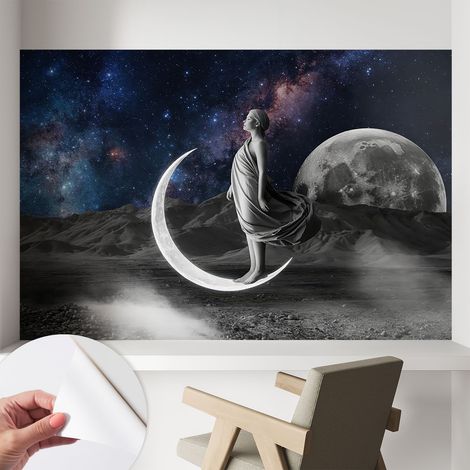 Papier peint autocollant adhésif décoratif avec motifs pour salon et chambre a motif Rêves nocturnes 104x70 cm (1/5)