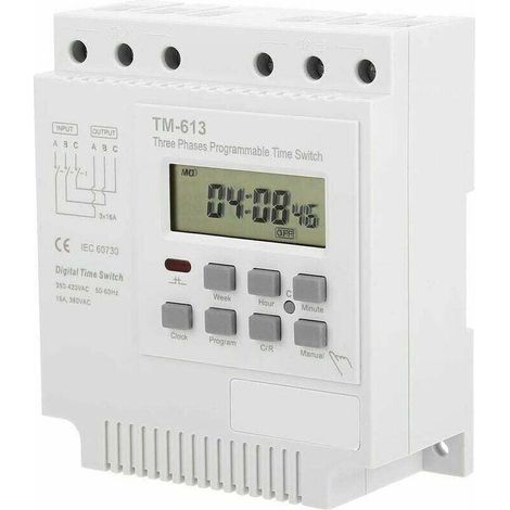 Minuterie Programable - Minuteur 380V TM-163 Commutateur de minuterie pour moteur triphasé 350v-420vAC,de (1/4)