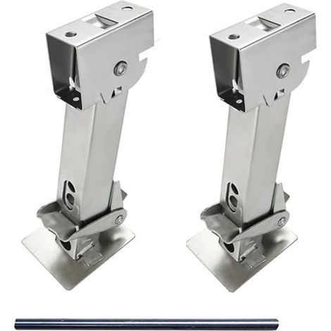 2 PCS Cric Stabilisateur,Cric Stabilisateur de Camping-Car,Support de 650 LB, capacité de Levage de 1000 LB,Stabilisateurs Télescopiques de 12 à 18 Pouces, vérins stabilisateurs à Ciseaux Robustes (1/5)