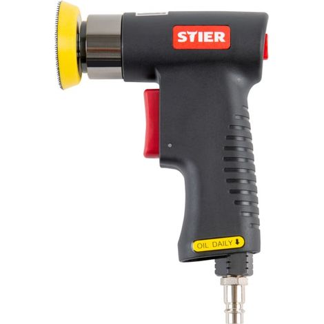 Kit mini-ponceuse excentrique STIER ME-26, longueur 100 mm, 64 pièces