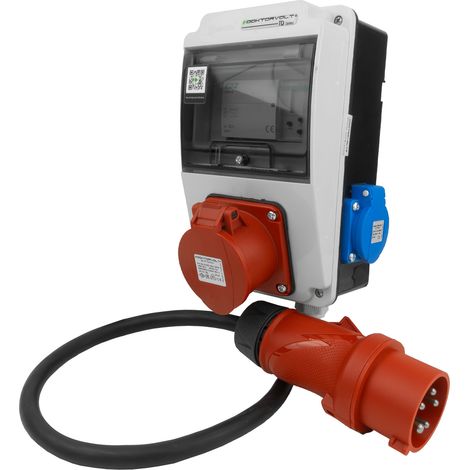 Coffret électrique modulaire XS 16 A CEE 2x230 V, étanche IP44, avec horloge astronomique Doktorvolt DV-5329-D