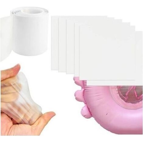 Kit de réparation de piscine, patch de piscine sous-marine 15x100 cm + 6 pièces de patchs de piscine 10x10, réparation de revêtement de piscine étanche en PVC (1/5)
