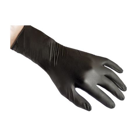 GUANTO NITRILE MONOUSO NERO 78 REFLEXX - GR 4 AQL 1,5 SENZA POLVERE CF=PZ 100 S- 2 confezioni
