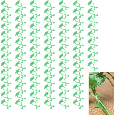 Pinzas de pared para plantas trepadoras – 100 unidades, ABS, 3,5 cm, verde, instalación rápida y decorativa (1/5)