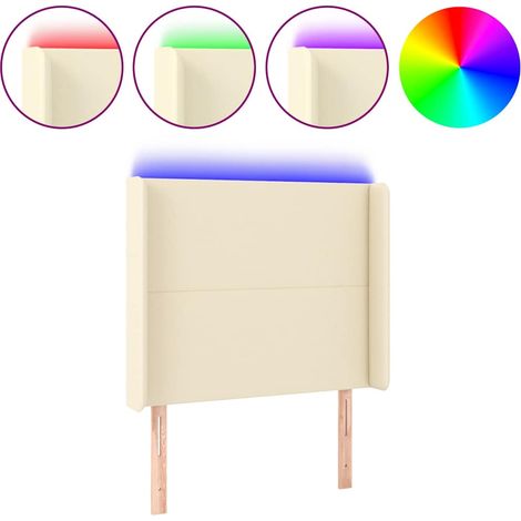 Maison Exclusive - Testiera a LED Crema 83x16x118/128 cm in Similpelle (1/5)