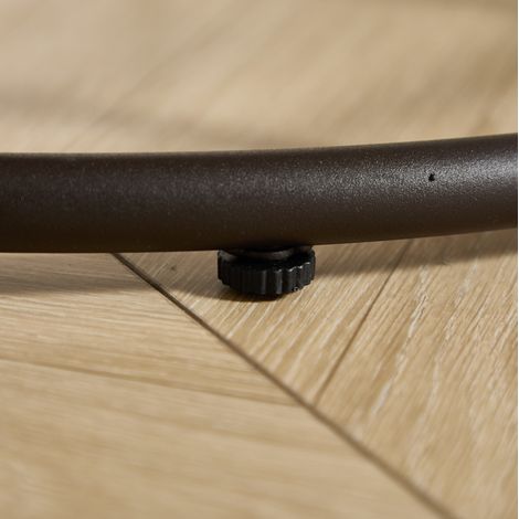 Fauteuil Papasan Ergonomique en Rotin PE avec Coussin Épais et Pivotant à 360°, Cadre Marron et Coussin Blanc en Côtelé (1/5)