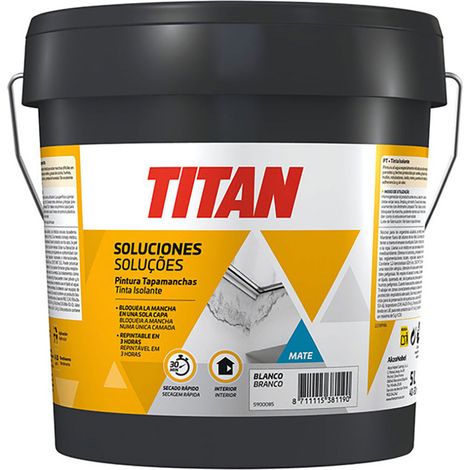 Peinture Anti-taches Blanc Mat Titan Peinture Isolante Et Lavable, Finition Mate. - Titan