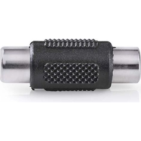 Adaptador de audio mono rca hembra rca hembra niquelado recto abs negro 1 pc caja