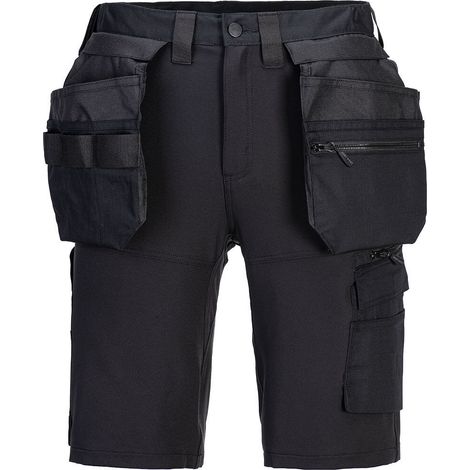 Dx4 Craft Holster Shorts - Größe 48 - Schwarz - Portwest