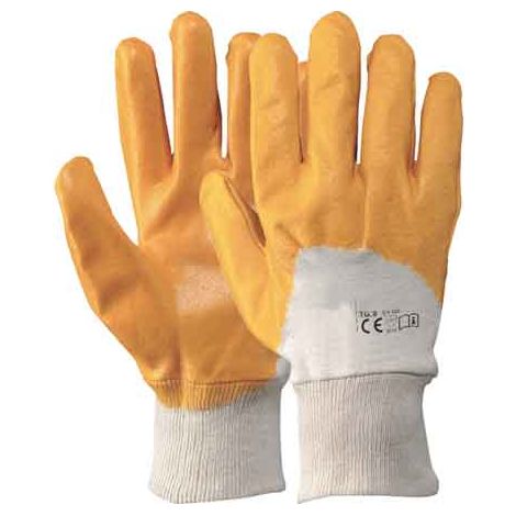 GUANTE DE ALGODÓN/IMPREGNADO NBR AMARILLO Talla 10