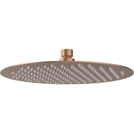 Signature Reflex Round Ultraslim Shower Head 250mm Diameter - Brushed Bronze