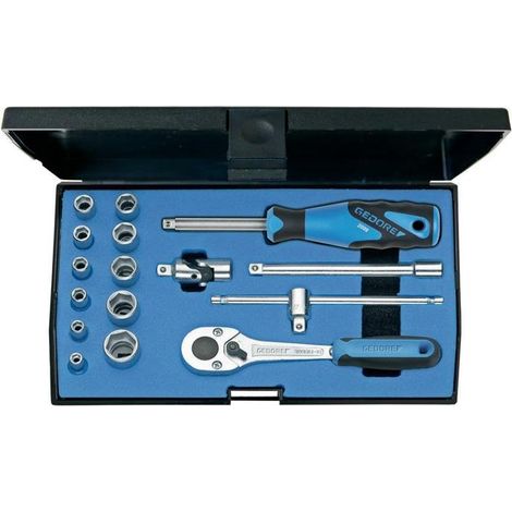 Gedore Jeu de clés à douille 1/4" (6.3 mm) 16 pièces 6162220 (1/4)