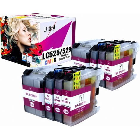 Inchiostro Inkdigo LC525/529 compatibile con Brother DCP-J100 MFC-J200 DCP-J105, certificato TÜV. (1/5)