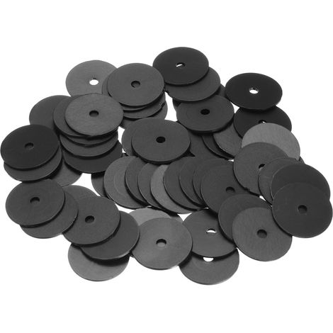 Rondelle Plate En Nylon M3, 55 Pcs 3mm DI 20mm DE 1mm Epais Joint D'Étanchéité En Plastique Espaceur Pour Vis Fixation Brides Robinet Tuyaux Vannes, Noir (1/5)