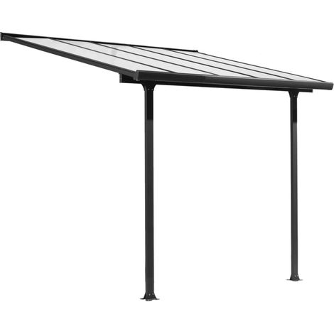 pergola addossata da esterno eurogarden "memphis" in alluminio 303x295x305 cm (1/4)