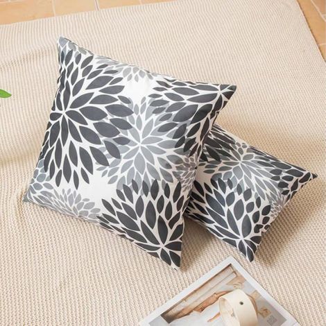 Lot de 2 Housses de Coussin Canapé 30x50 Gris Blanc Housse Coussin Velours Décoratif Moderne 50 x 30 cm (Lot de 2) (1/5)
