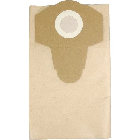 5 sacs en papier pour aspirateur, 300 x 480 mm, diamètre 63 mm, filtration fine, pour aspirateurs eau et poussière 15 L / 20 L / 30 L (1/5)