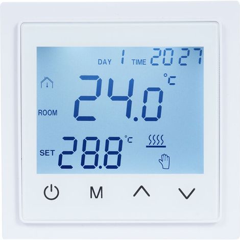 16A Smart Digital Display Thermostat, Underfloor Heating Temperature Controller with LED Touchscreen, NTC Sensor Switching, 85-265V Electrical Control (1/5)