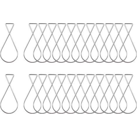 Lot de 30 Crochets de Plafond en Acier à Ressort en Forme - pour Plafond Suspendu, Plafond en Treillis, Faux Plafond - Convient pour Noël, Bureau, décoration d'intérieur (1/5)