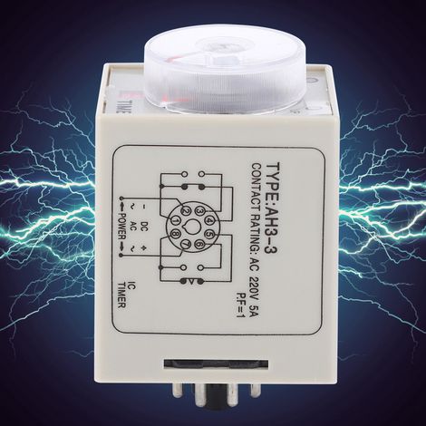 Relais temporisé AH3-3, temporisateur réglable, 220 V CA, pour système de contrôle automatique, 10 secondes (1/5)