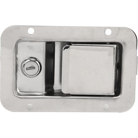 Poignée de verrouillage à palette 140 x 90 mm en acier inoxydable 304 pour porte d'entrée de camping-car, camion, remorque, caravane (1/5)