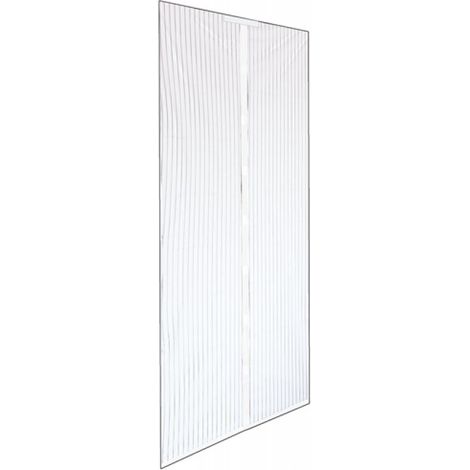 ZANZARIERA C/VELCRO X PORTE 140X240 BIANCA A STRISCE MAGN. RIDUCIBILE