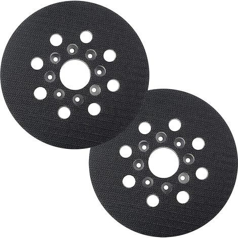 Plateau de ponçage de 125 mm compatible avec Bosch PEX 220 A, GEX 125-1 AE, PEX 220 AE, Skil 7402/7490 (2 pièces) (1/5)