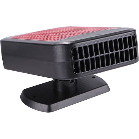 Calentador portátil para coche, 12 V, 120 W, calentamiento y enfriamiento rápidos para desempañar y descongelar parabrisas, calentador con rotación de 360°, color rojo