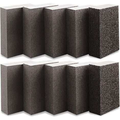 Éponge De Ponçage 10 Pièces Grain 1000-1200 Blocs De Ponçage 70 X 100 X 25 Mm Utilisation Humide Et Sèche Pour Bois Métal Peinture Lavable Et Réutilisable
