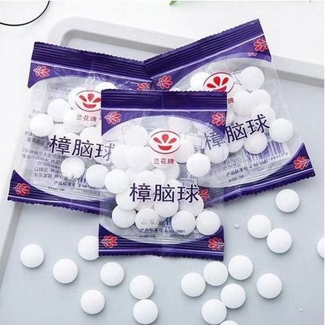 Boules antimites blanches non toxiques pour armoires, répulsif contre les cafards, parfum naturel de haute qualité – 100 g (1/3)