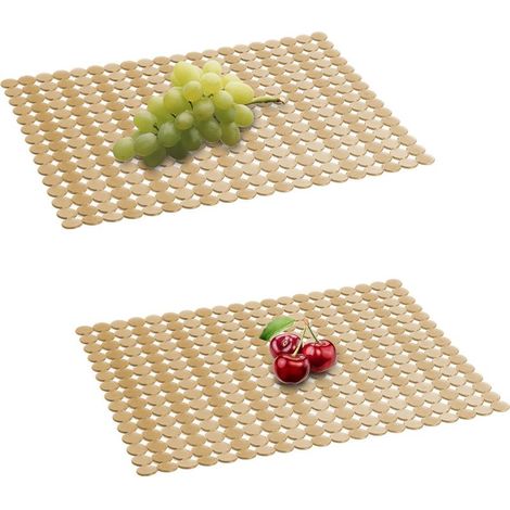 Lot de 2 Tapis évier Cuisine, Tapis de séchage Tapis D'évier Décoratif, Tapis de Protection D'évier Réglables, Tapis evier Contre la Aaleté et les Rayures, pour évier de Cuisine,Comptoir, 30x40cm (1/5)