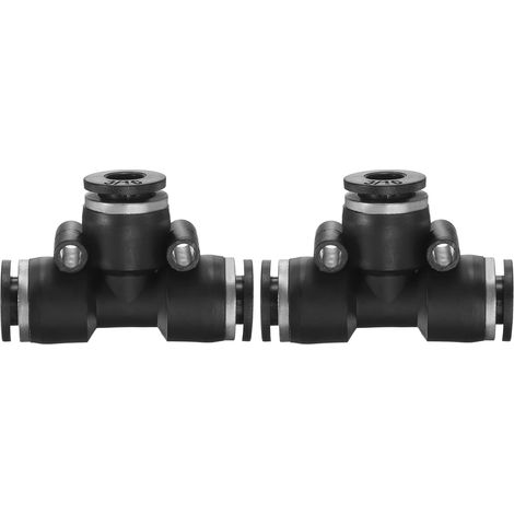 2Pcs Raccord De Ligne D'Air G 3/16" À Pousser Pour Connecter Té De Dérivation Union Rapide Pneumatique 3 Voies Raccord De Tuyau D'Air Pour Tuyau D'Eau D'Air Et D'Huile (1/5)