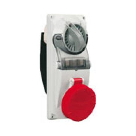 Presa Fissa Interbloccata con base portafusibili per installazione da quadro 3P+T 16A 380-415V 50-60Hz 6H IP66/IP67