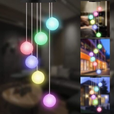 Wind- und Solar-Windspiel – Mehrfarbige LED-Lampe – Gartendekoration – Lange Batterielebensdauer (1/5)