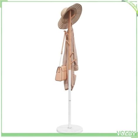 377088 Porte-manteau blanc 172 cm fer enduit de poudre (1/5)