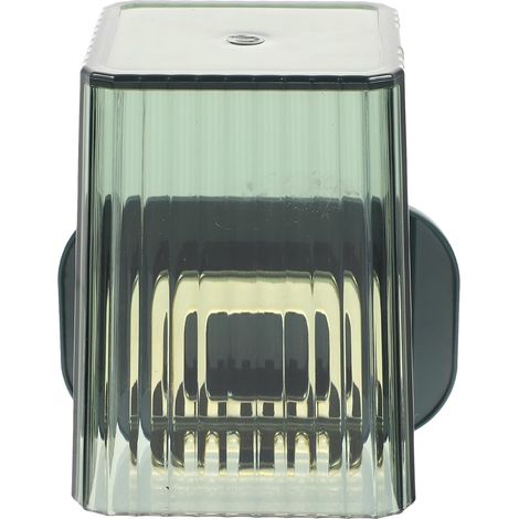 Mounted Toothbrush Holder with Clear Tumbler Bathroom