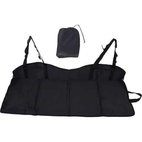 Rallonge de siège arrière pliable pour voiture, confort accru, matelas portable en peluche pour siège arrière de véhicule SUV noir (1/5)