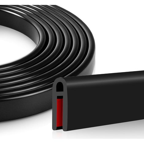 U-Shape Adhesive Silicone Rubber Gasket, Edge Protector Strip with Cushioning Effect for Metal Sheet, Flexible Anti-Shock Seal, Glass, Furniture and Worktops (1/5)