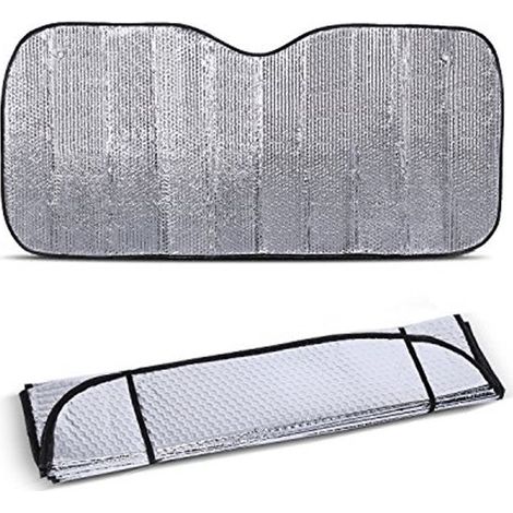 Parabrisas de protección solar 130x60cm - Visera reflectante del calor con bloqueo UV (1/5)