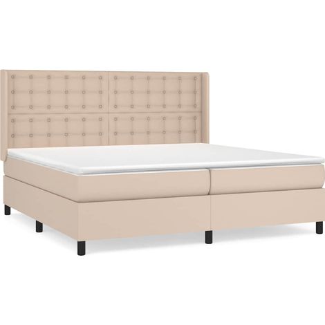 Maison Exclusive - Sommier à lattes de lit avec matelas Cappuccino 200x200 cm (1/5)