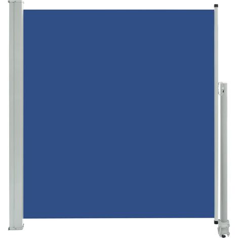 Auvent latéral rétractable de patio 140x300 Bleu (1/5)